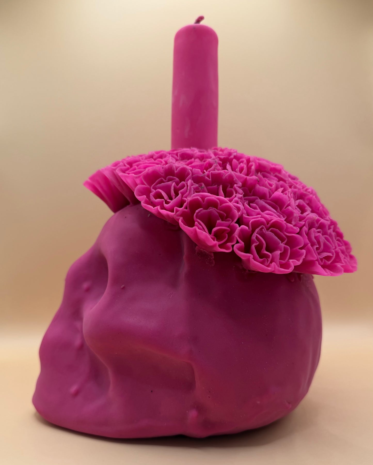 Vela Craneo Grande color Rosa