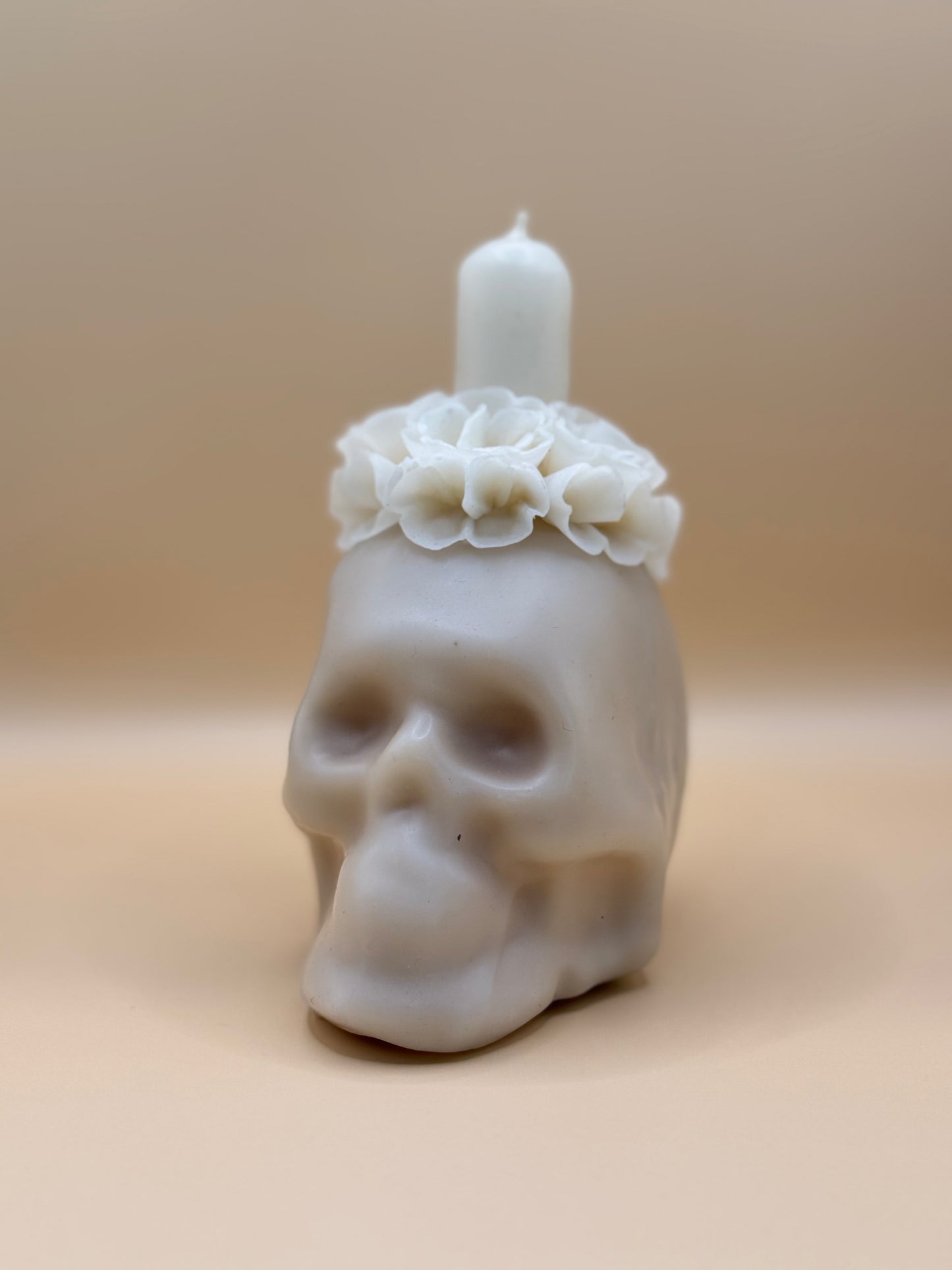 Vela Craneo Chica color Blanco