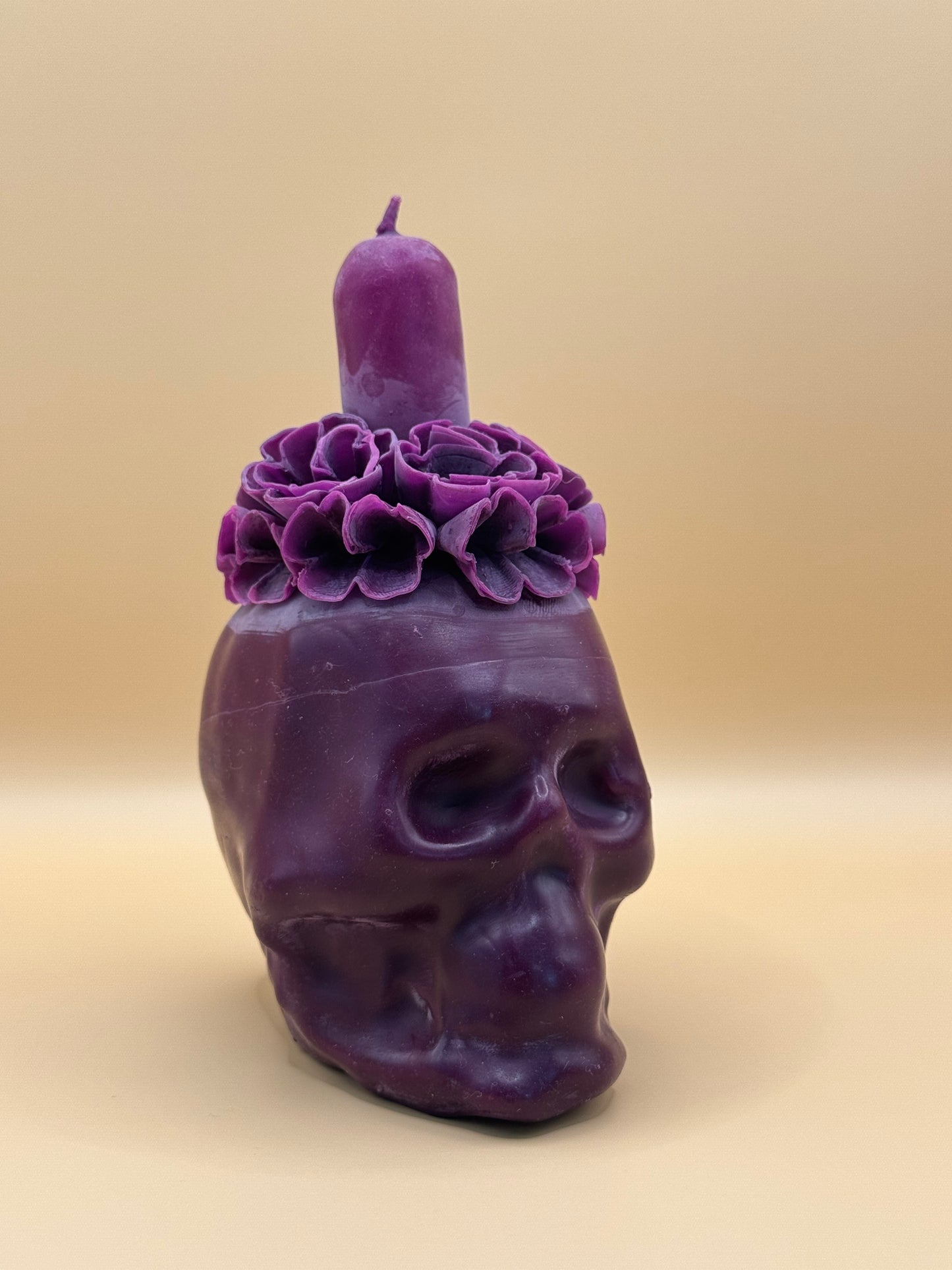 Vela Craneo Chica color Morado