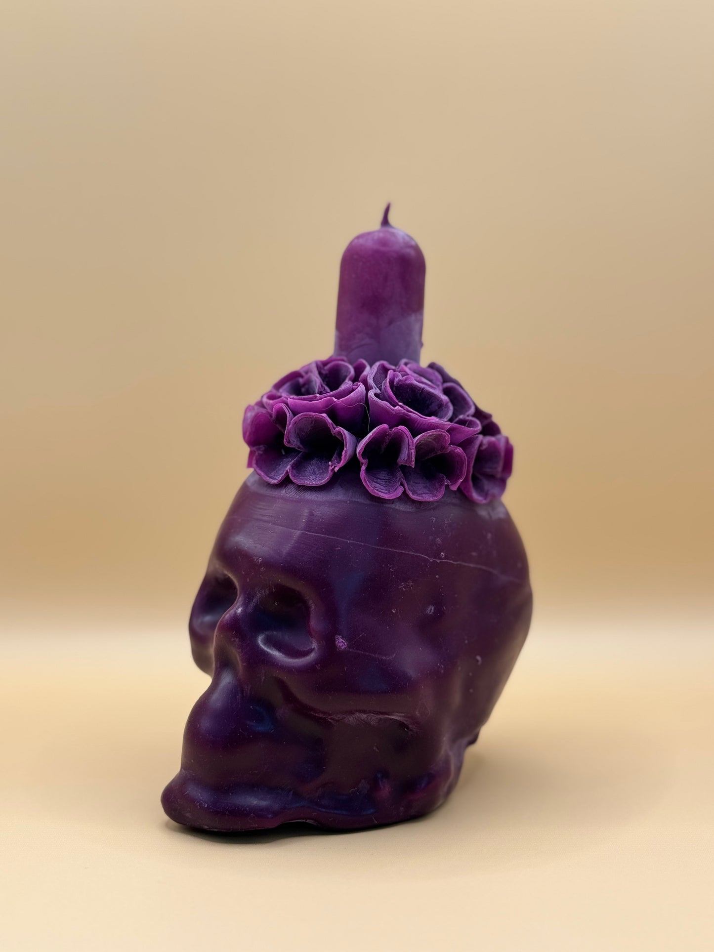 Vela Craneo Chica color Morado
