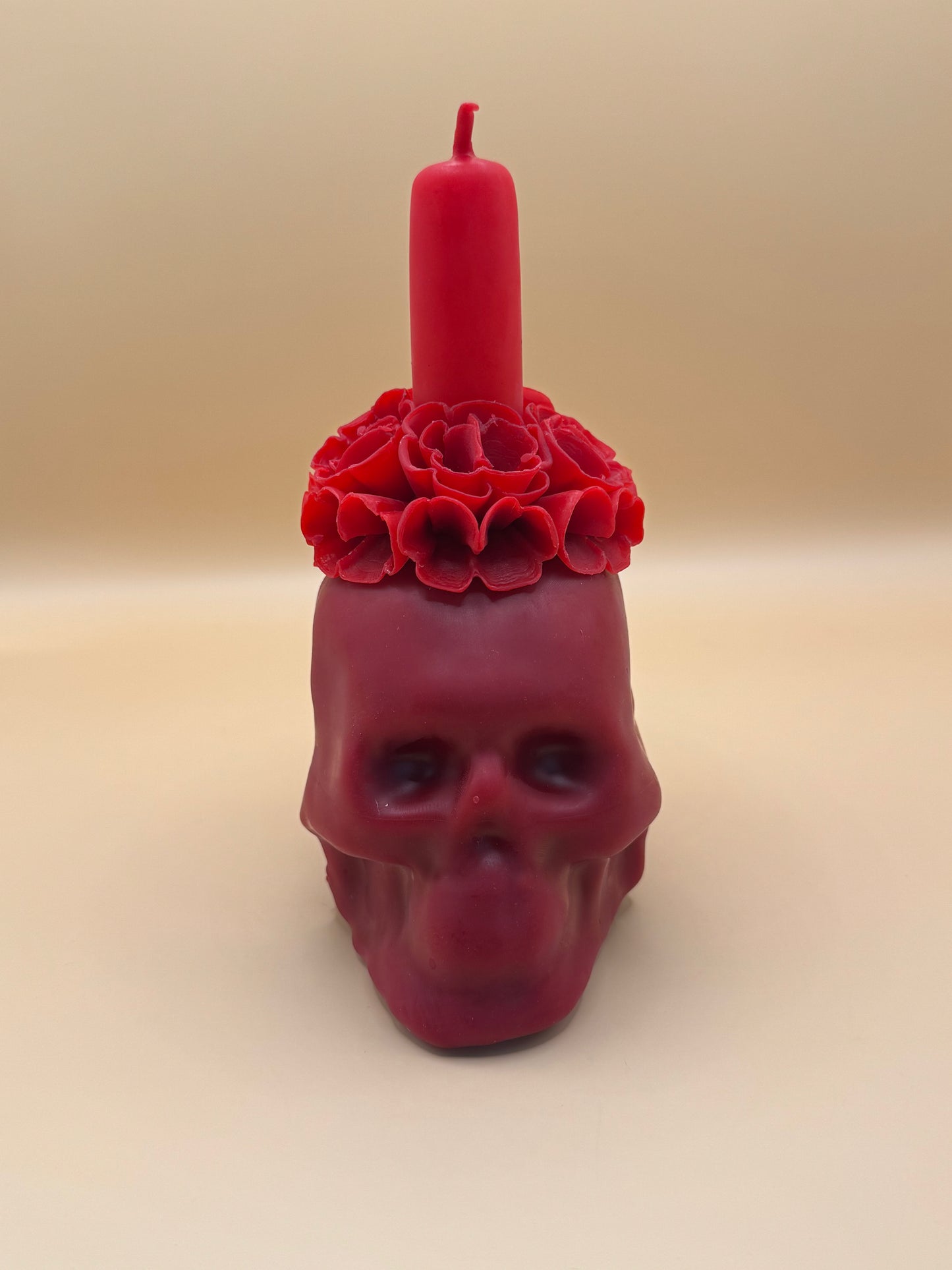 Vela Craneo Chica color Rojo