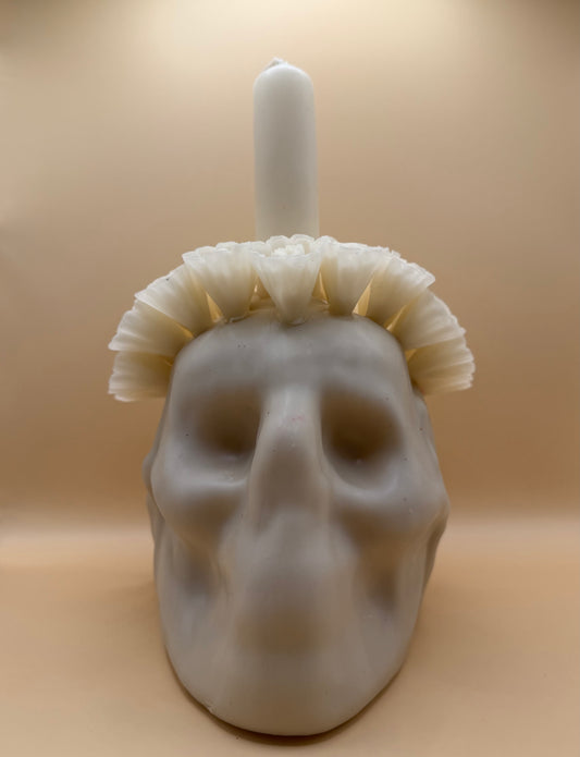 Vela Craneo Grande color Blanca