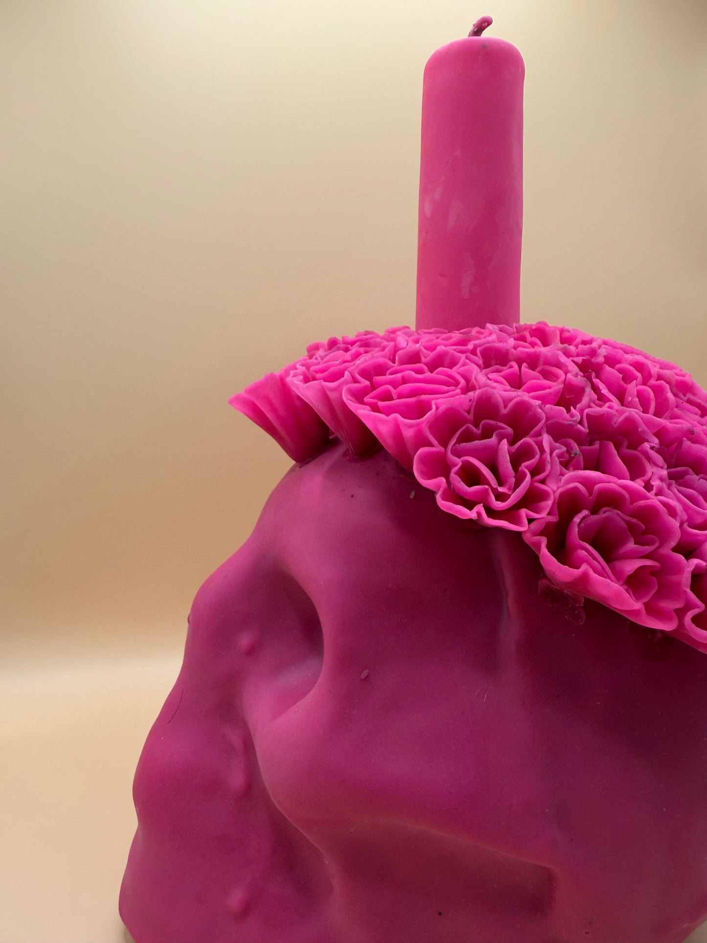 Vela Craneo Grande color Rosa