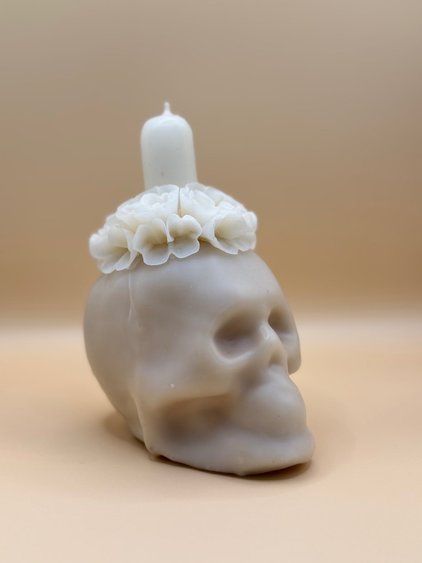 Vela Craneo Chica color Blanco