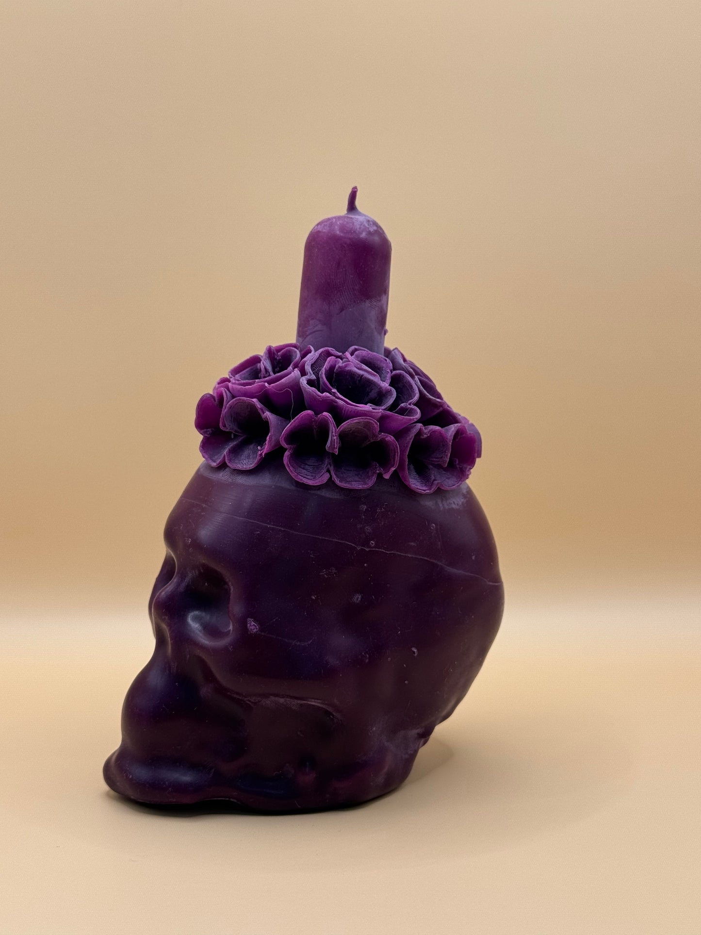Vela Craneo Chica color Morado